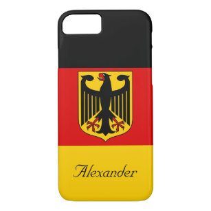 Funda Para iPhone 8/7 Bandera personalizada de Alemania con escudo de ar