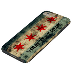 Funda Resistente Para iPhone 6 Plus Bandera personalizada de Chicago del Grunge del