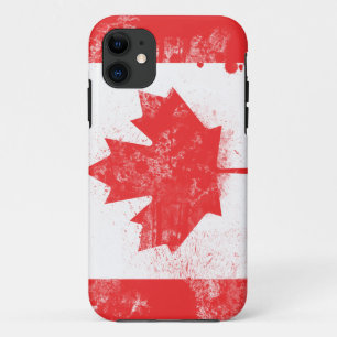 Funda Para iPhone 11 Bandera pintada de salpicaduras de Canadá