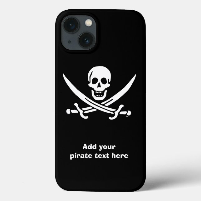 Funda De Case-Mate Para iPhone Bandera pirata de Jolly roger (Reverso)