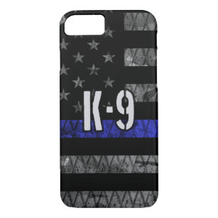Funda Para iPhone 8/7 Bandera policial de la unidad K-9 en peligro