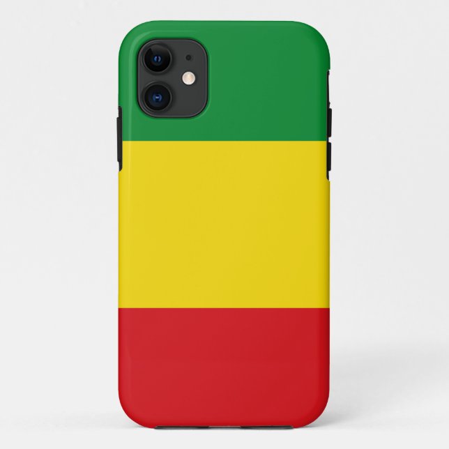 Funda De Case-Mate Para iPhone Bandera rastafariana rasta etíope (Reverso)