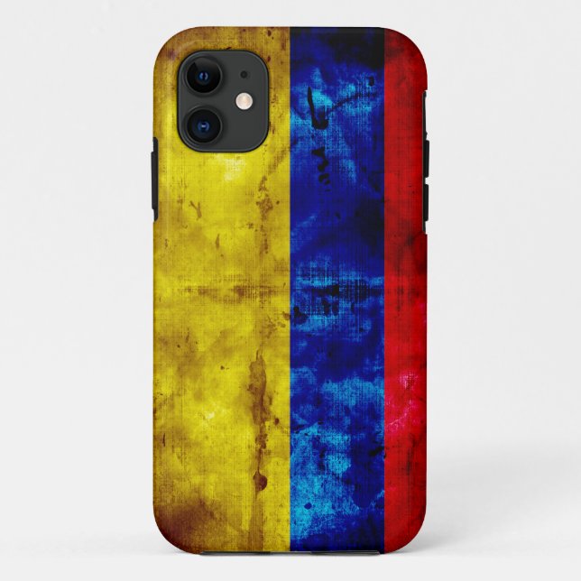Funda De Case-Mate Para iPhone Bandera resistida de Colombia (Reverso)
