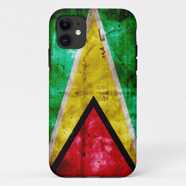 Funda De Case-Mate Para iPhone Bandera resistida de Guyana (Reverso)