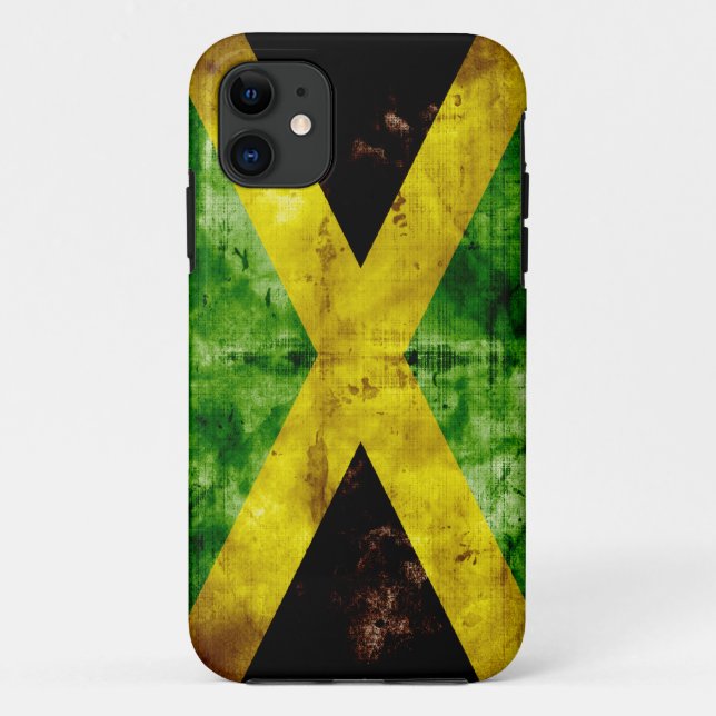 Funda De Case-Mate Para iPhone Bandera resistida de Jamaica (Reverso)