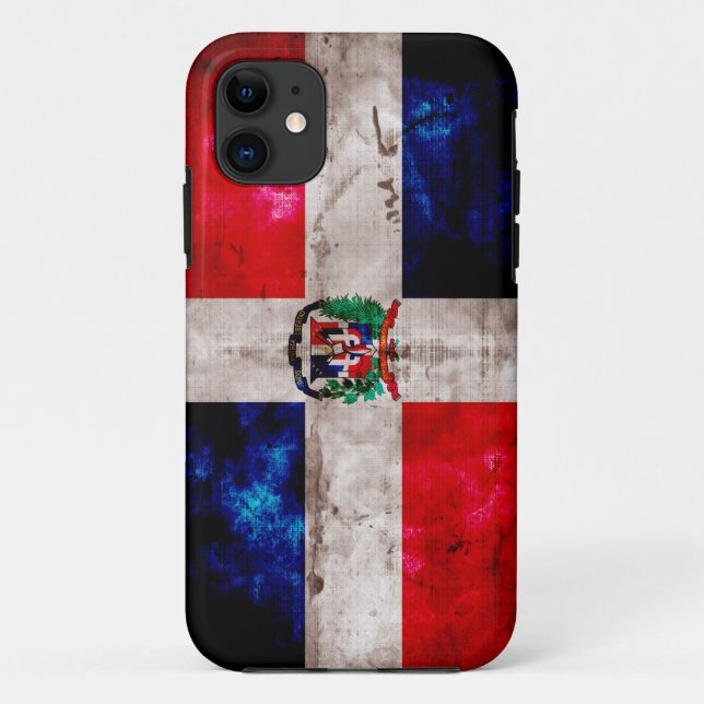 Funda De Case-Mate Para iPhone Bandera resistida de la República Dominicana (Reverso)