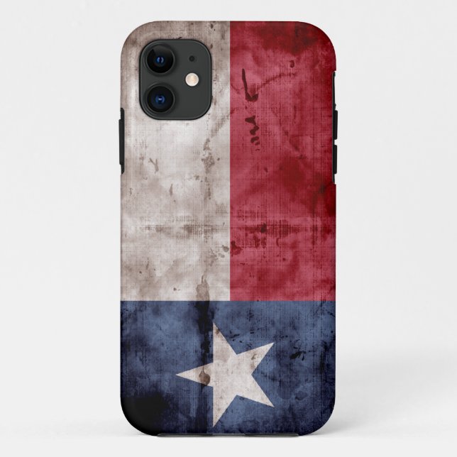Funda De Case-Mate Para iPhone Bandera resistida de Tejas; (Reverso)