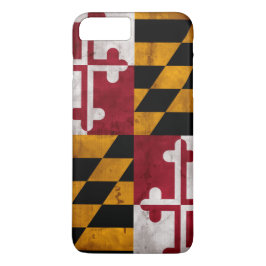 Funda Para iPhone 8 Plus/7 Plus Bandera resistida del estado de Maryland del