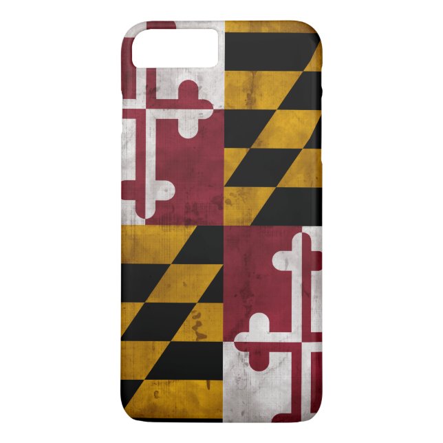 Funda De Case-Mate Para iPhone Bandera resistida del estado de Maryland del (Reverso)