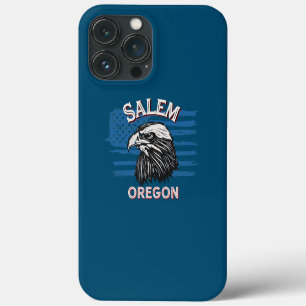 Funda Para iPhone 13 Pro Max Bandera Retro Eagle USA Oregon Vintage Salem 