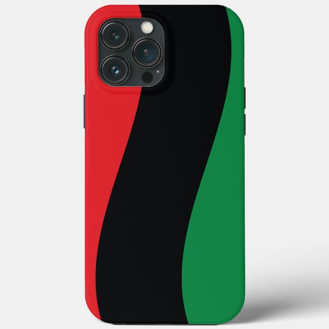 Funda De Case-Mate Para iPhone Bandera roja, negra y verde (Back)