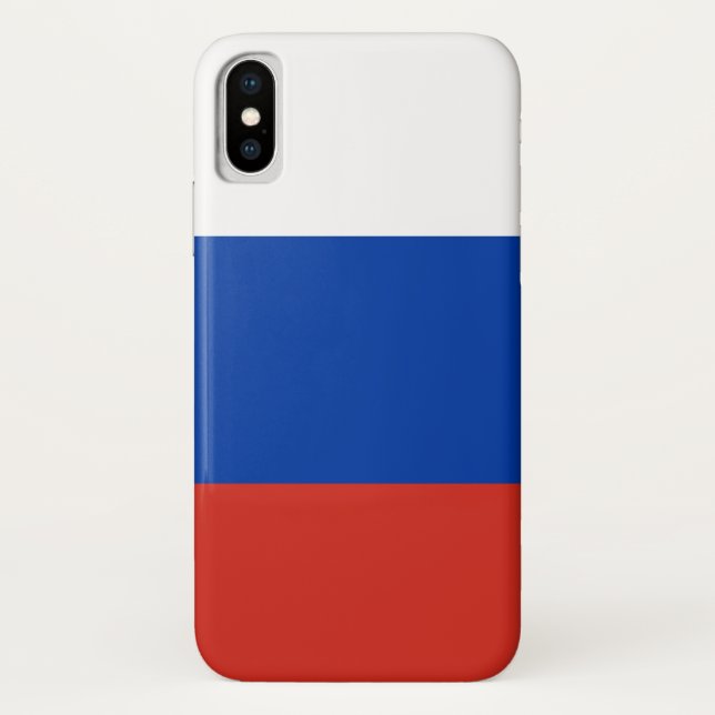 Funda De Case-Mate Para iPhone Bandera rusa (Rusia) (Reverso)
