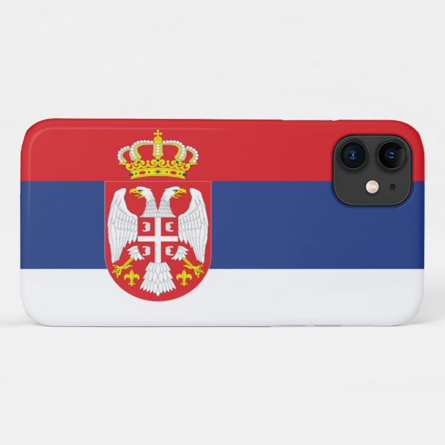 Funda De Case-Mate Para iPhone Bandera serbia (Reverso (horizontal))
