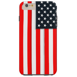 Funda Resistente Para iPhone 6 Plus Bandera simple de Estados Unidos