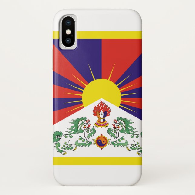 Funda De Case-Mate Para iPhone Bandera tibetana (Reverso)