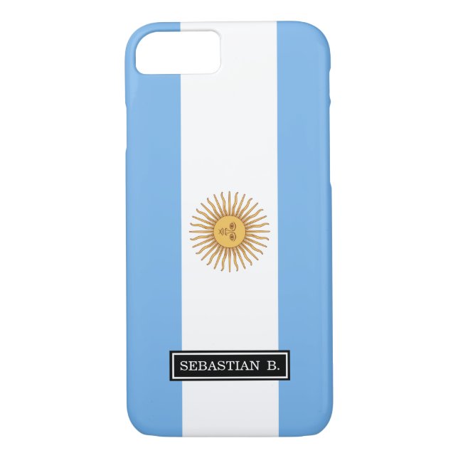 Funda De Case-Mate Para iPhone Bandera tradicional de la Argentina (Reverso)