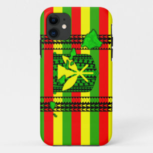 Funda Para iPhone 11 Bandera tribal de Kanaka Maoli de la isla