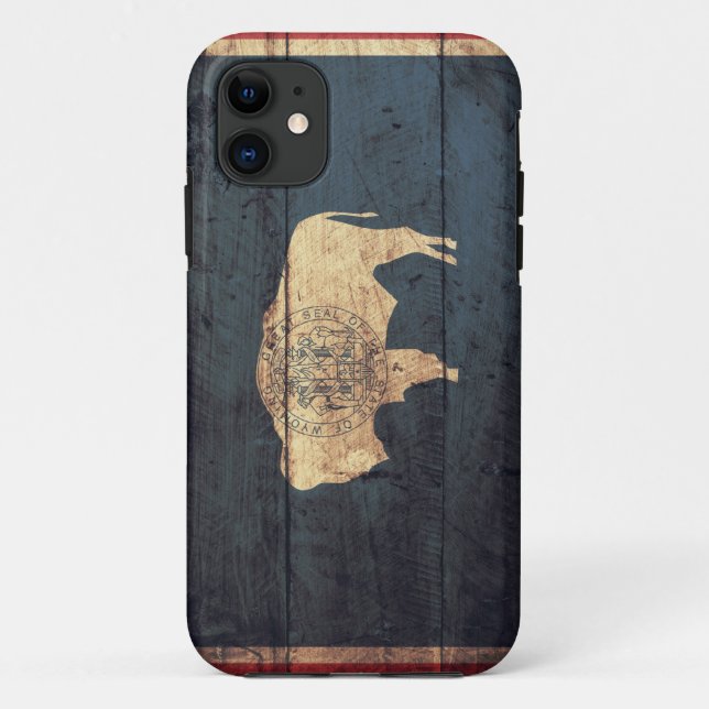 Funda De Case-Mate Para iPhone Bandera Wyoming Vieja (Reverso)