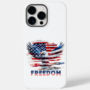 Funda Para iPhone 14 Pro Max De Case-Mate Bandera y águila de los Estados Unidos. Libertad.