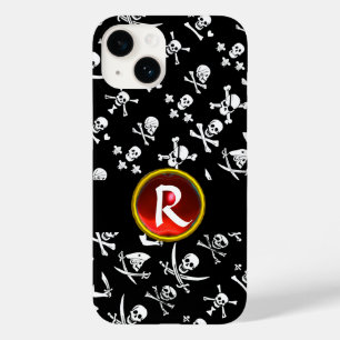 FUNDA PARA iPhone 14 DE Case-Mate BANDERAS DE PIRATAS NEGRAS, HUESOS CRUZADOS, ESPAL