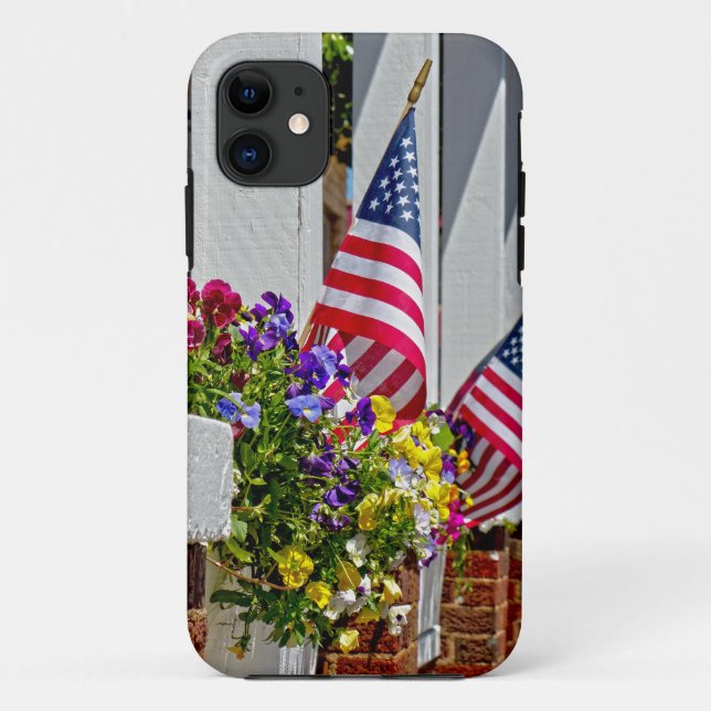 Funda De Case-Mate Para iPhone Banderas + Flores (Reverso)