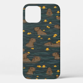 Funda Para iPhone 12 Pro Bañera de Capibara con fruta de Yuzu 