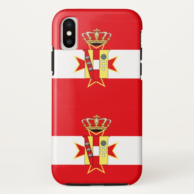 Funda De Case-Mate Para iPhone Banner blanco rojo Gran Ducado de la Toscana (Reverso)