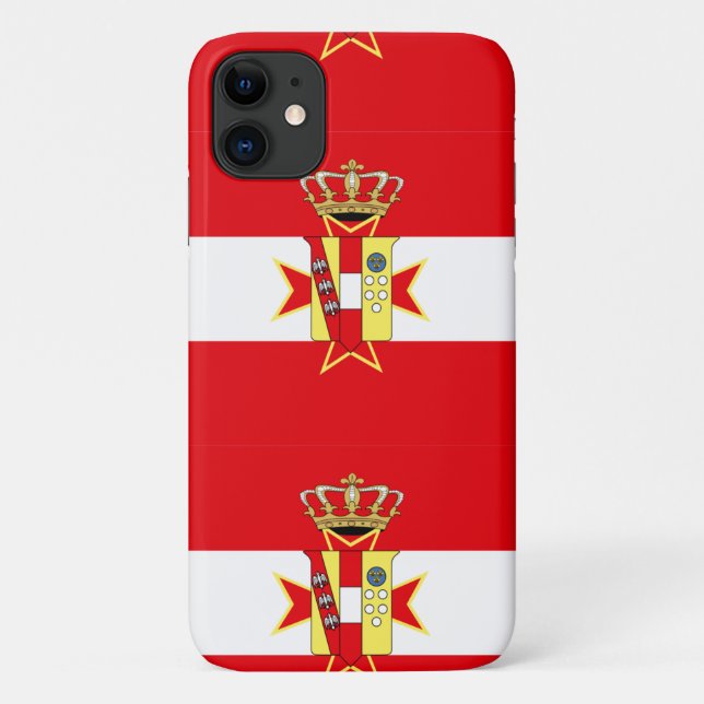 Funda De Case-Mate Para iPhone Banner blanco rojo Gran Ducado de la Toscana (Reverso)