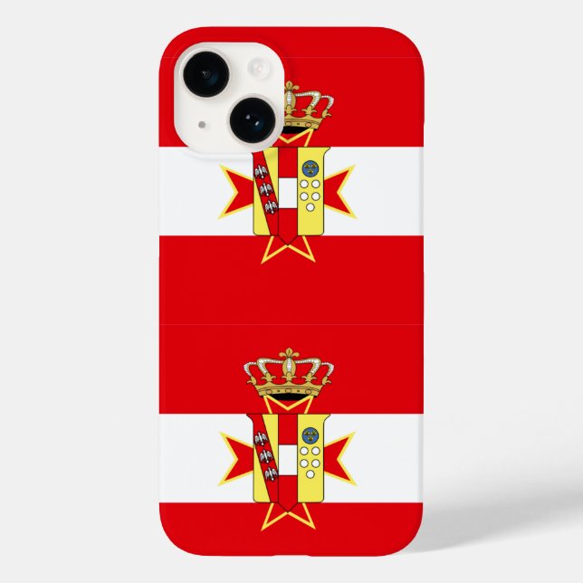 Funda De Case-Mate Para iPhone Banner blanco rojo Gran Ducado de la Toscana (Reverso )