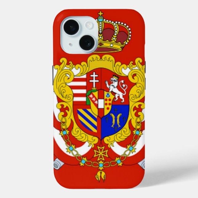 Funda De Case-Mate Para iPhone Banner blanco rojo Gran Ducado de la Toscana (Reverso )