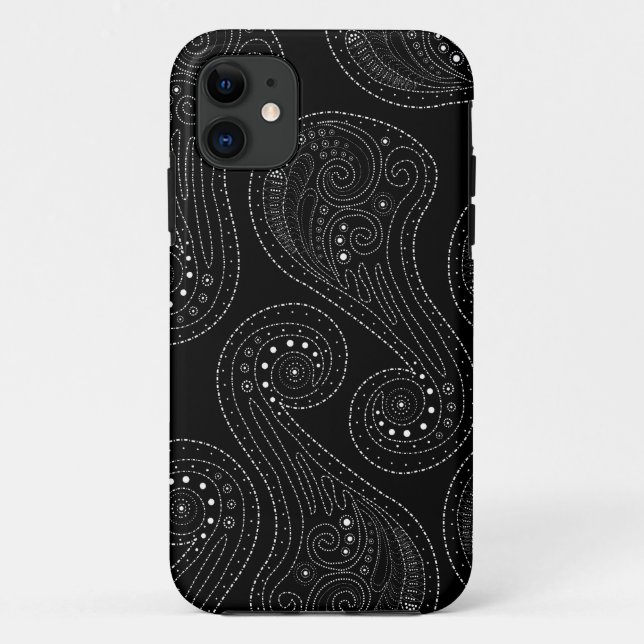 Funda De Case-Mate Para iPhone Baños negros elegantes (Reverso)