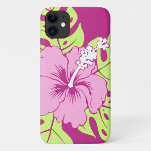 Funda Para iPhone 11 Banzai Beach Hawaiano Hibiscus Pink