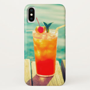 Funda Para iPhone X Bar de piscina de cócteles retro