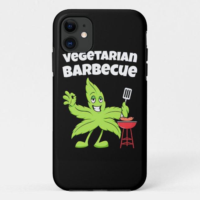 Funda De Case-Mate Para iPhone Barbacoa vegetariana (Reverso)