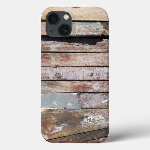 Funda Para iPhone 13 Barcaza Rústica Deteriorada Tablas de Madera Náuti
