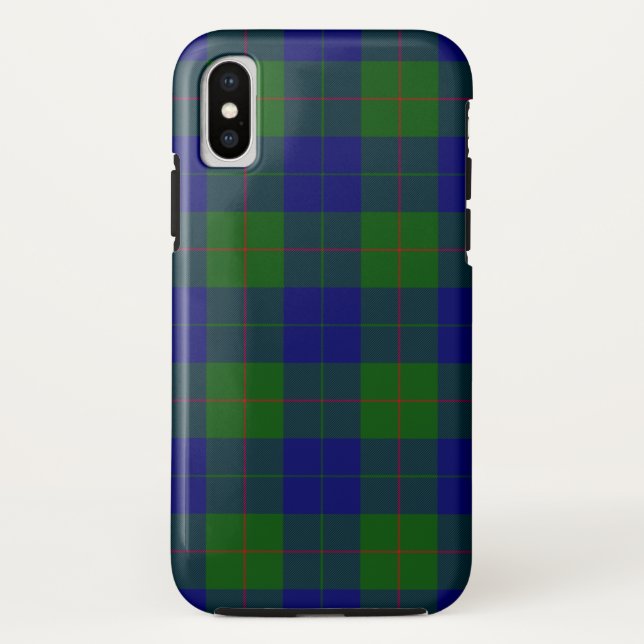 Funda De Case-Mate Para iPhone Barclay tartán azul verde a cuadros (Reverso)