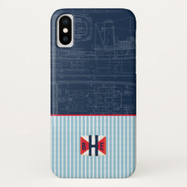 Funda Para iPhone X Barco marítimo náutico que construye verano marino