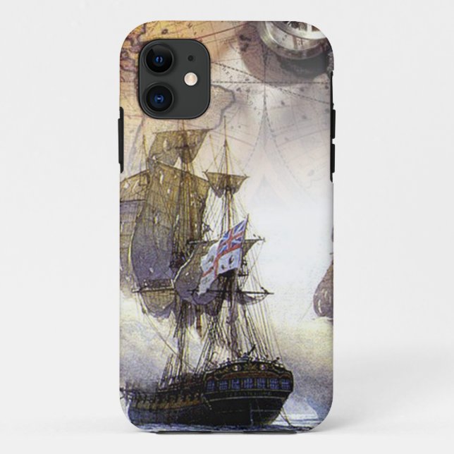 Funda De Case-Mate Para iPhone Barco pirata (Reverso)