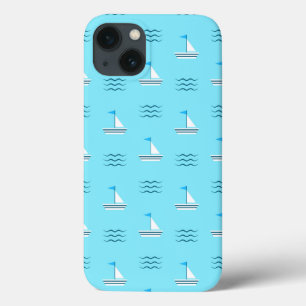 Funda Para iPhone 13 Barcos De Mar Azul