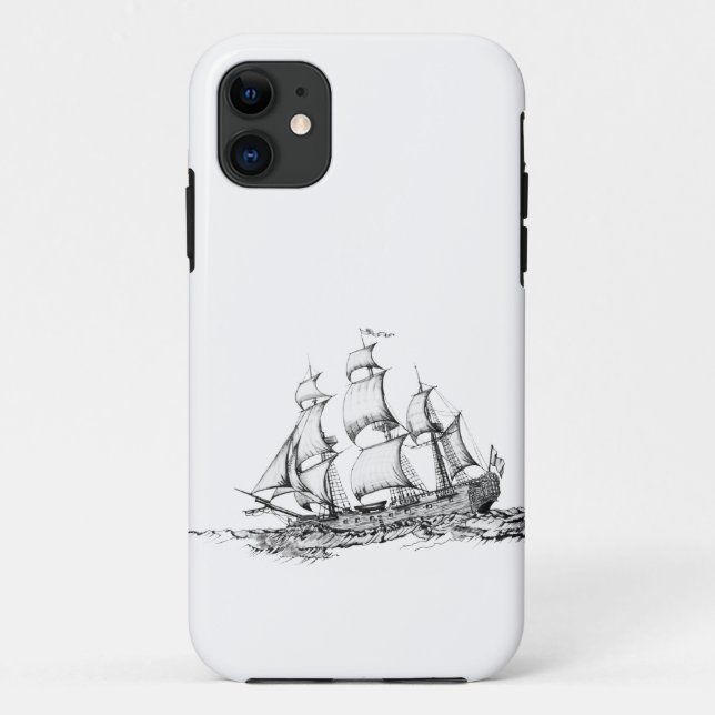 Funda De Case-Mate Para iPhone barcos en el agua (Reverso)