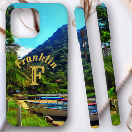 Funda Para iPhone 15 Pro Max Barcos Mismaloya en el río 0350