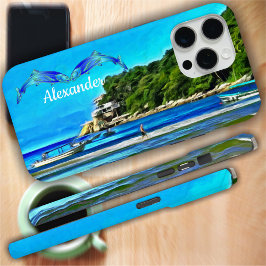 Funda Para iPhone 15 Pro Max Barcos pesqueros de Mismaloya 0346