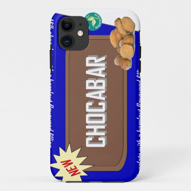Funda De Case-Mate Para iPhone Barra de chocolate con nueces (Reverso)