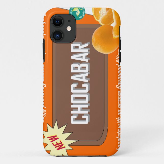 Funda De Case-Mate Para iPhone Barra de chocolate (naranja) (Reverso)