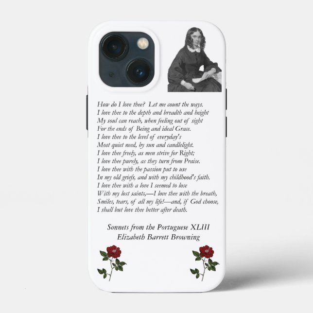 Funda De Case-Mate Para iPhone Barrett Browning - Sonnets de la portuguesa 43 (Reverso )