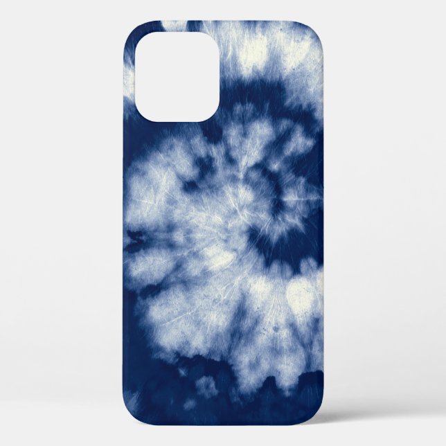 Funda De Case-Mate Para iPhone Barrido índigo, tintes, bohemias. (Reverso )