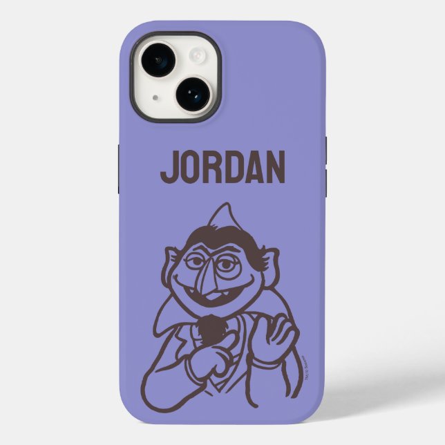 Funda De Case-Mate Para iPhone Barrio Sésamo | Count von Count | Añadir su nombre (Reverso )