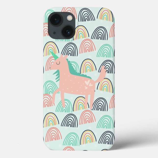 Funda De Case-Mate Para iPhone Barrios de lluvia y Unicornios (Reverso)
