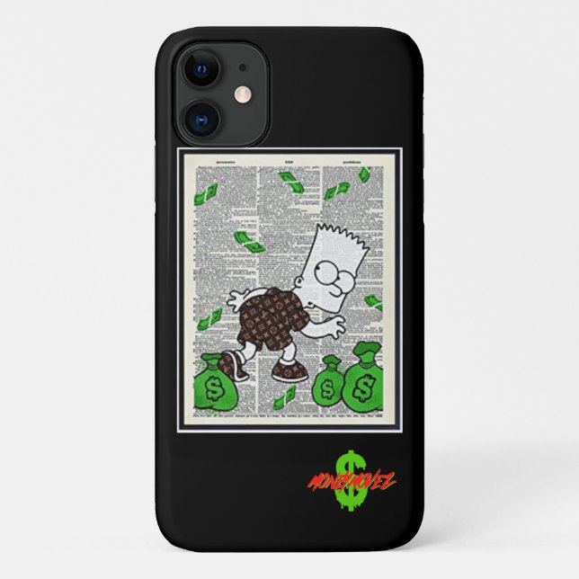 Funda De Case-Mate Para iPhone Bart Simpson Money (Reverso)