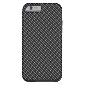 Funda Resistente Para iPhone 6 Base negra de la fibra de carbono